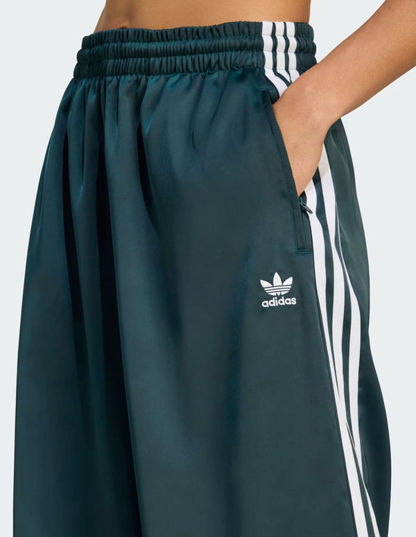 Pantalón adidas Satin Wide Leg Verde Mujer