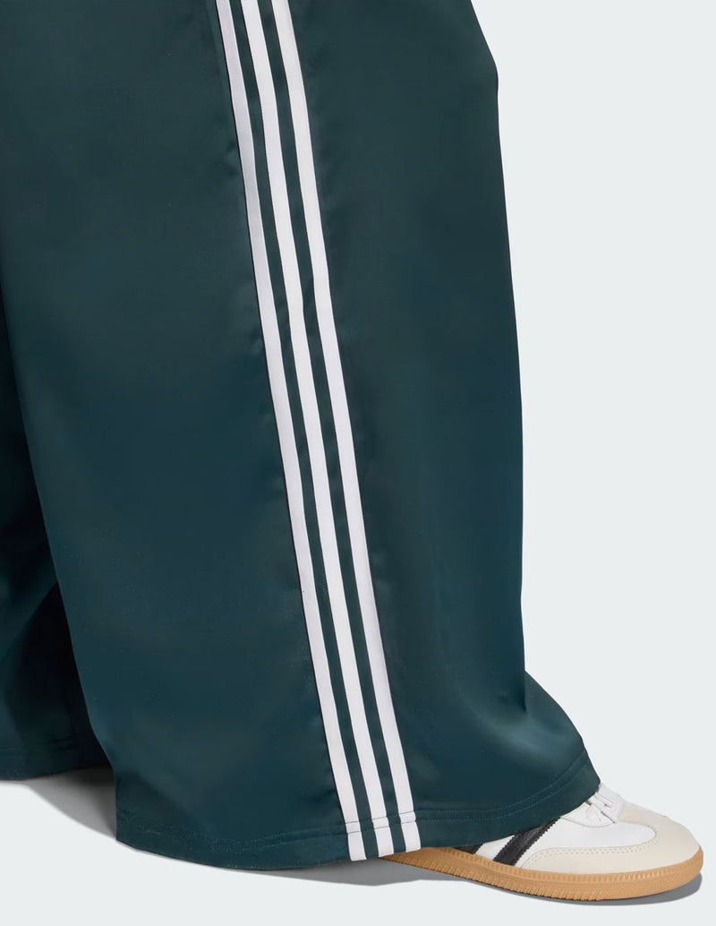 Pantalón adidas Satin Wide Leg Verde Mujer