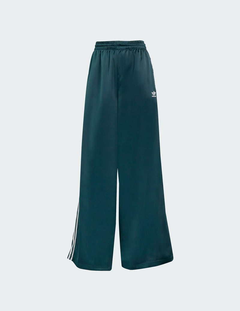 Pantalón adidas Satin Wide Leg Verde Mujer