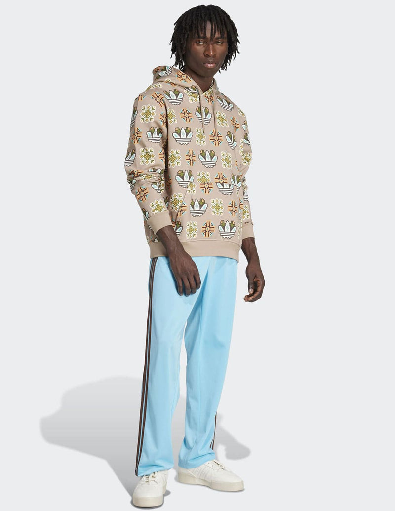 Sudadera con Capucha adidas Tile All Over Print Loose Beige Hombre