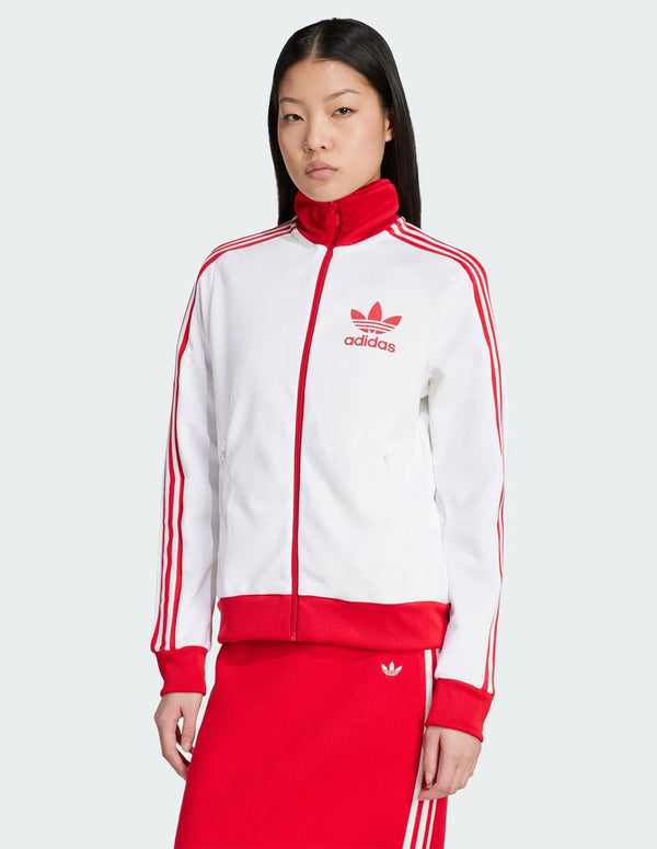 Chaqueta adias Heritage Blanca y Roja Mujer