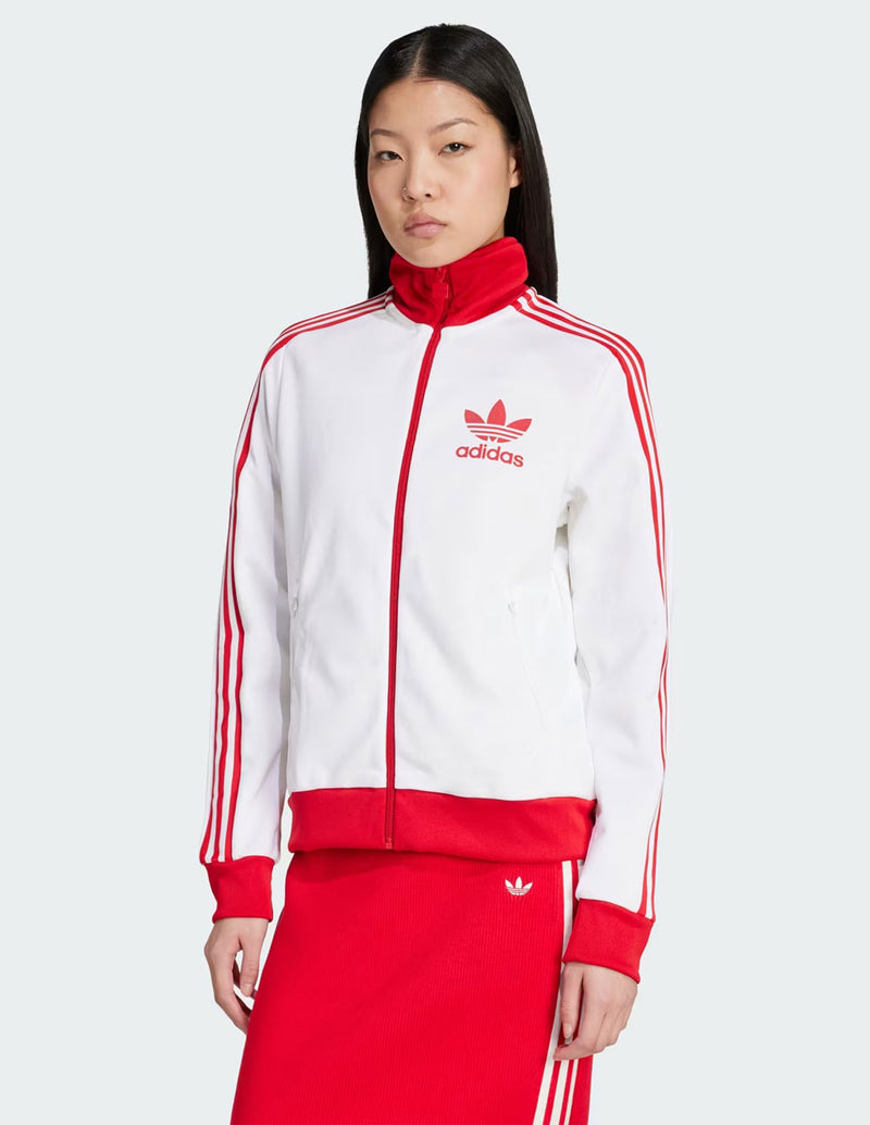 Chaqueta adias Heritage Blanca y Roja Mujer