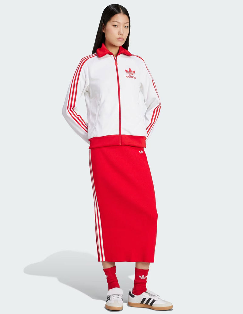 Chaqueta adias Heritage Blanca y Roja Mujer