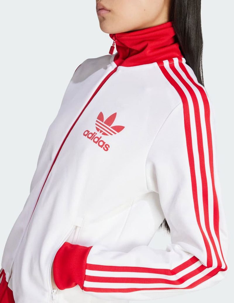 Chaqueta adias Heritage Blanca y Roja Mujer