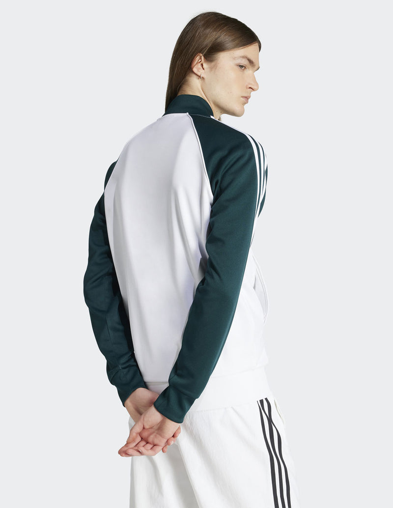 Chaqueta adidas SST Adicolor Classics Blanca y Verde Hombre
