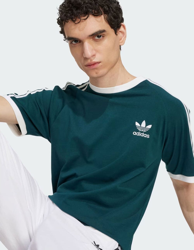 Camiseta adidas Tres Bandas Verde Hombre