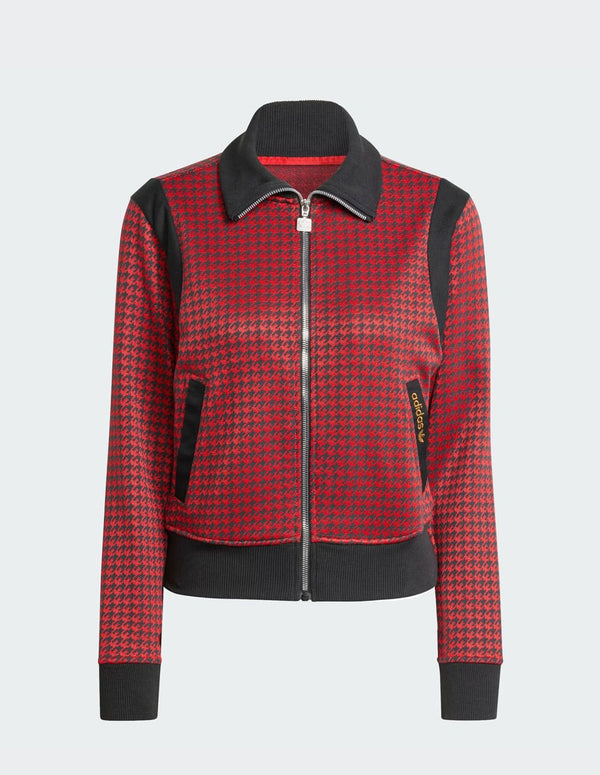 Chaqueta adidas Houndstooth Roja Mujer