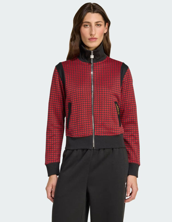 Chaqueta adidas Houndstooth Roja Mujer