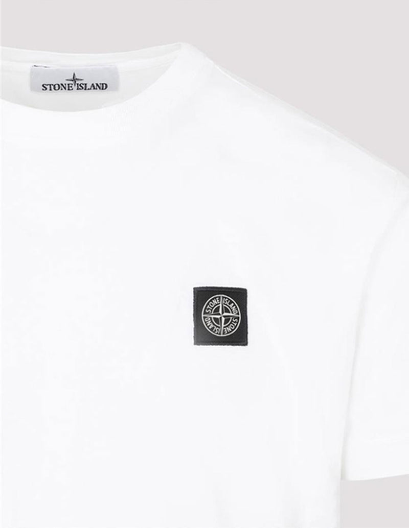 Camiseta Stone Island Logo Patch Blanca Hombre