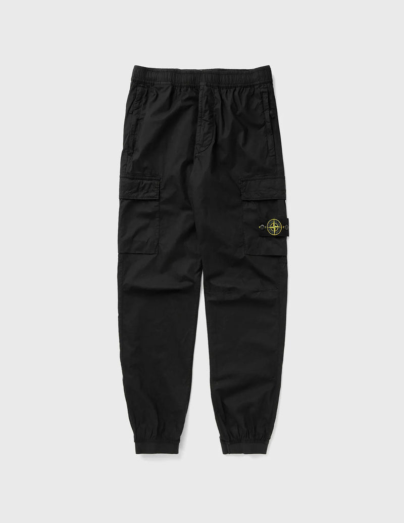 Pantalón Cargo Stone Island Parachute Negro Hombre