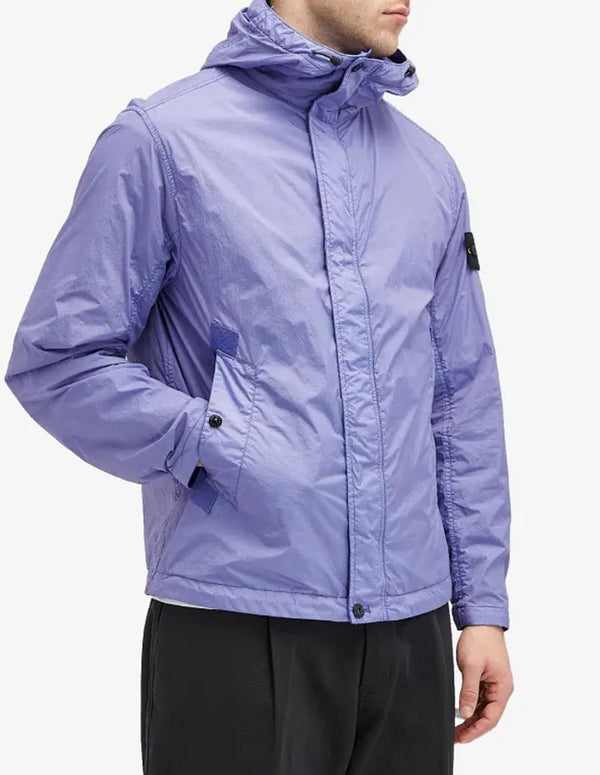 Chaqueta Stone Island Crinkle Reps con Capucha Morada Hombre