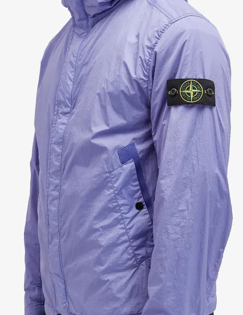 Chaqueta Stone Island Crinkle Reps con Capucha Morada Hombre