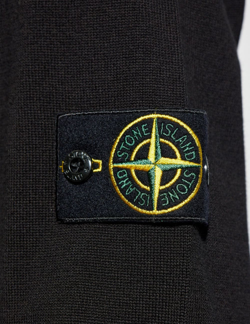 Jersey Stone Island con Logo Negro Hombre