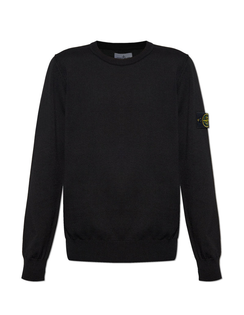 Jersey Stone Island con Logo Negro Hombre