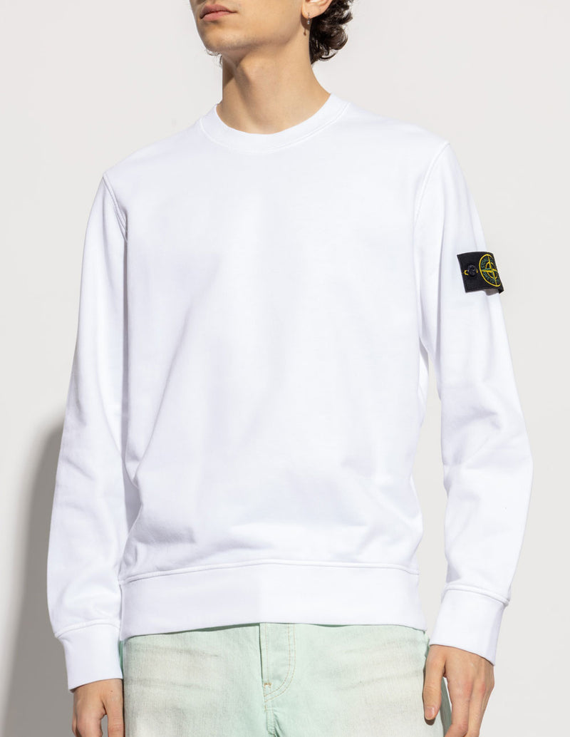 Sudadera Stone Island Logo Patch Blanca Hombre K1S156100044-V0001