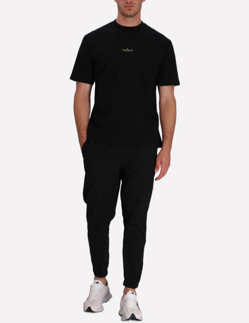 Camiseta Stone Island con Estampado Negra Hombre