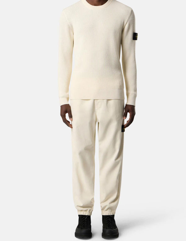 Pantalón Stone Island Organic Panama Cotton Beige Hombre