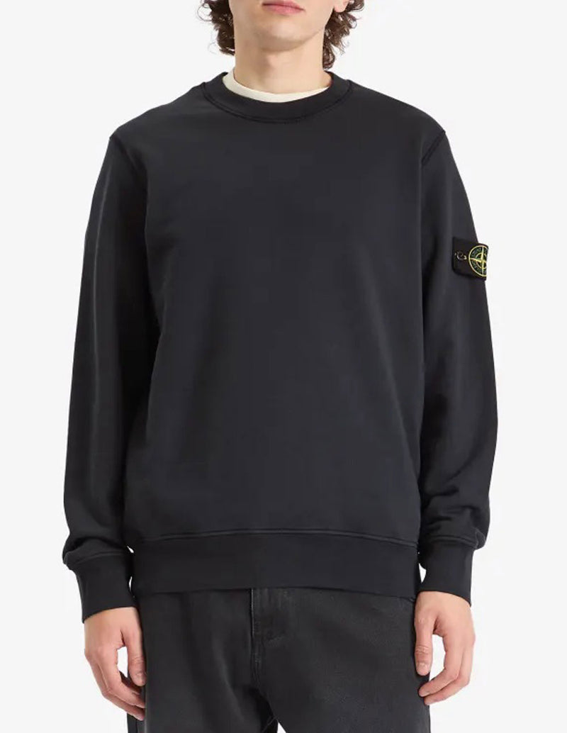 Sudadera Stone Island con Logo Azul Marino Hombre