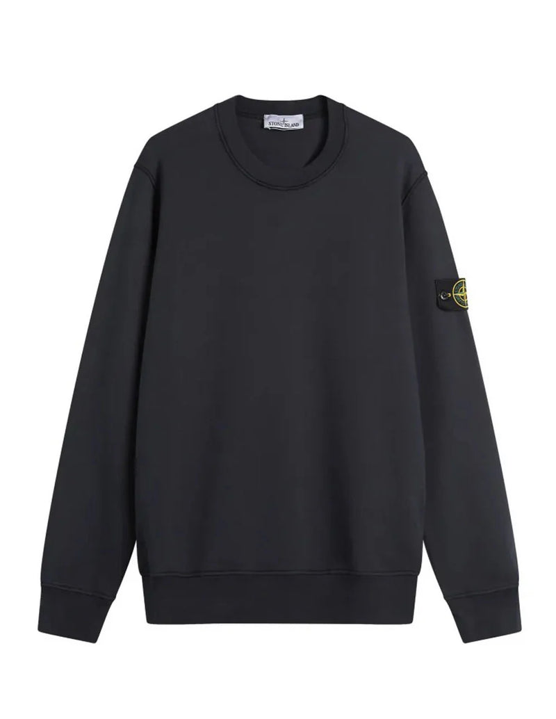 Sudadera Stone Island con Logo Azul Marino Hombre