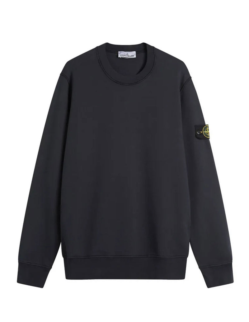 Sudadera Stone Island con Logo Azul Marino Hombre