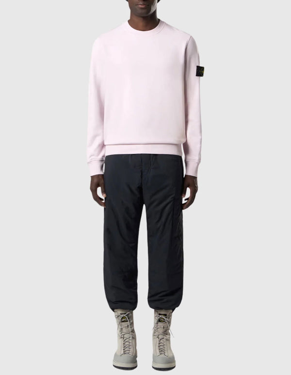 Sudadera Stone Island con Logo Rosa Hombre