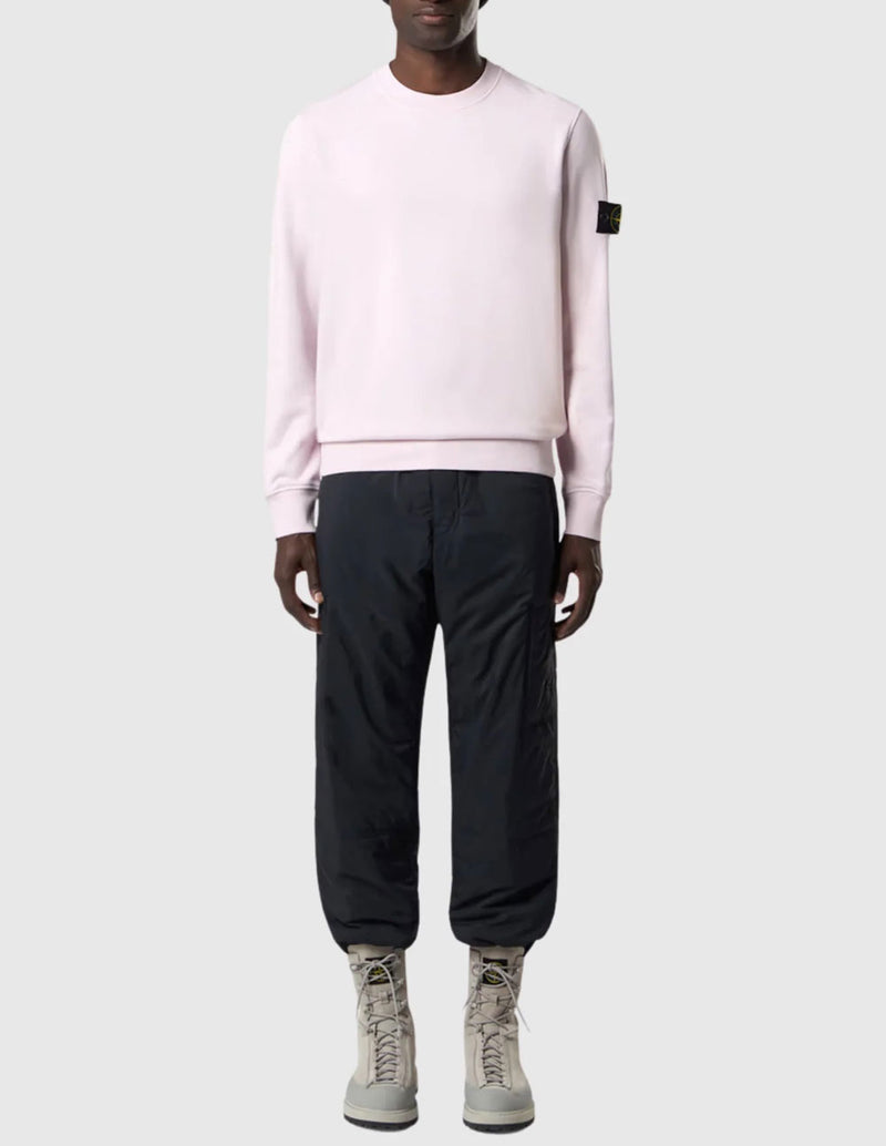 Sudadera Stone Island con Logo Rosa Hombre