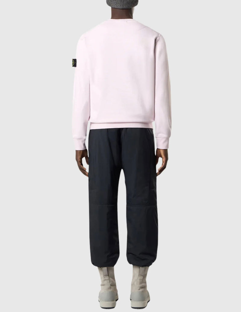 Sudadera Stone Island con Logo Rosa Hombre