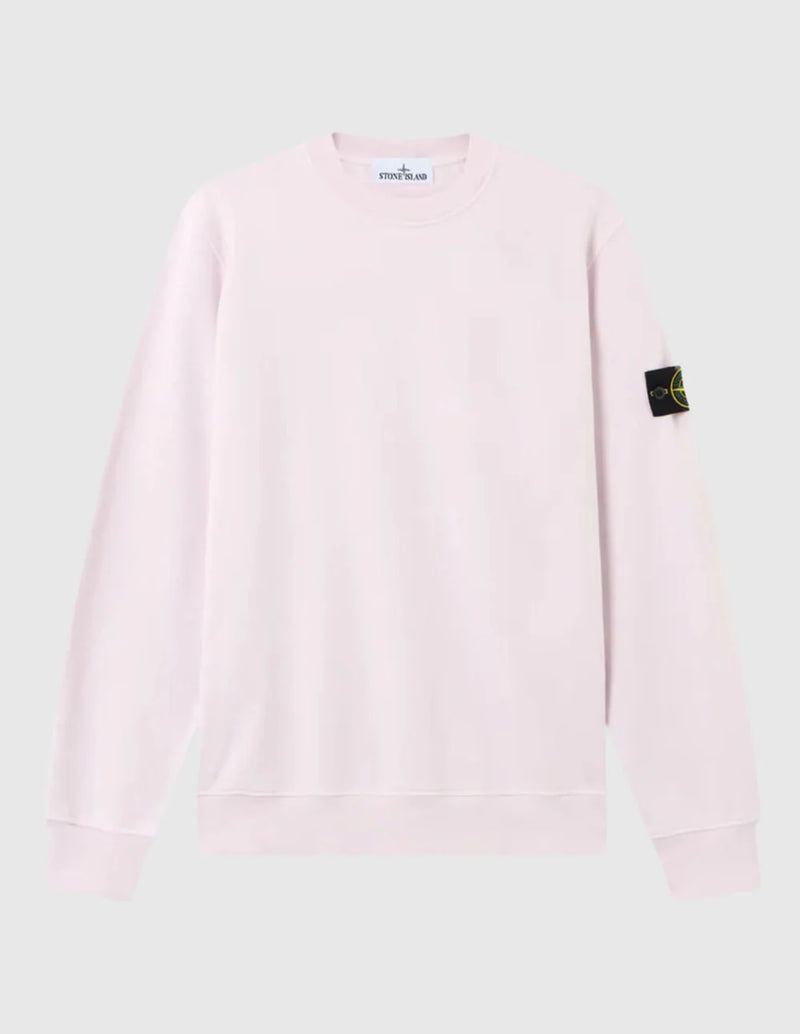 Sudadera Stone Island con Logo Rosa Hombre