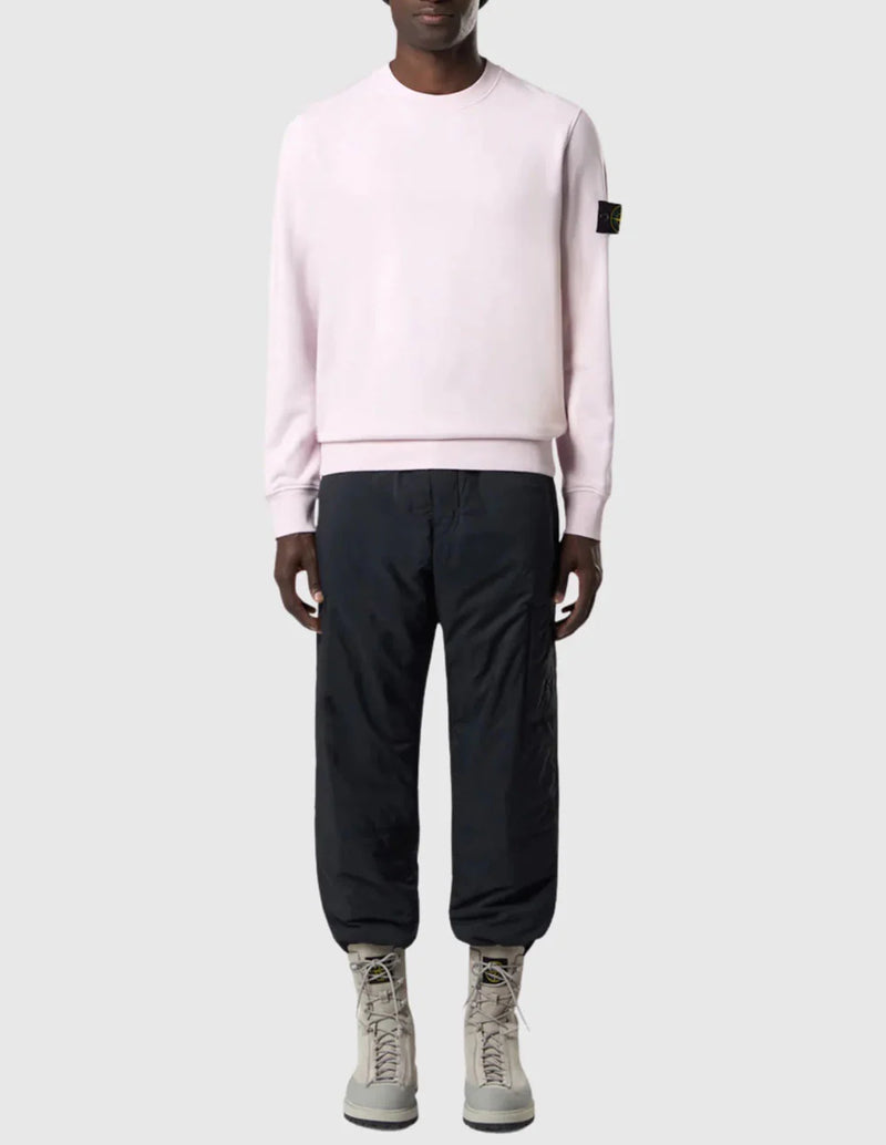Sudadera Stone Island con Logo Rosa Hombre