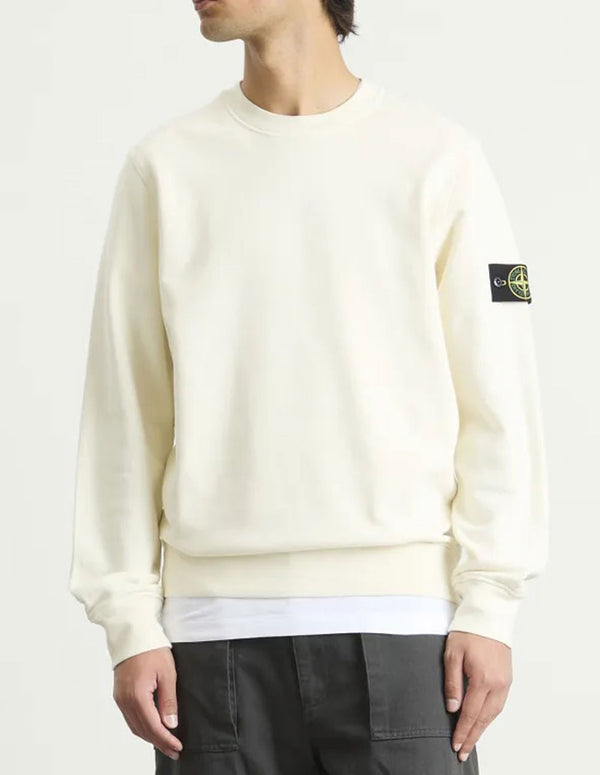 Sudadera Stone Island con Logo Beige Hombre