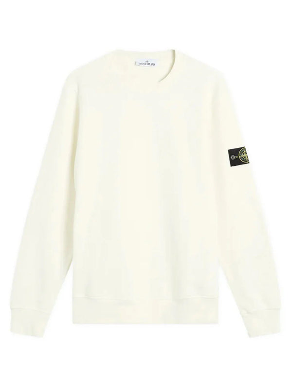 Sudadera Stone Island con Logo Beige Hombre