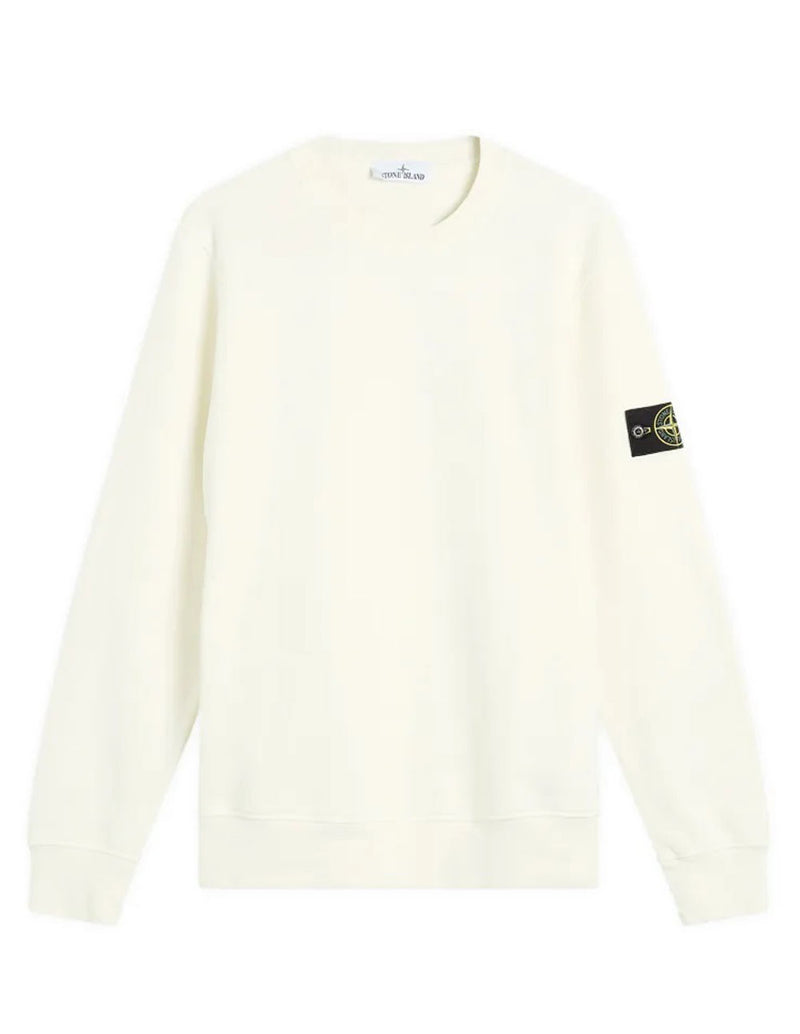 Sudadera Stone Island con Logo Beige Hombre