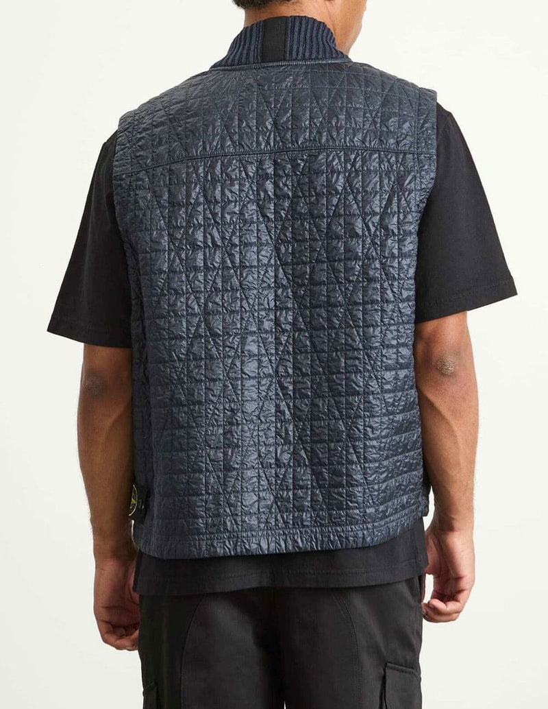 Chaleco Stone Island Crinkle Reps Quilted-TC Azul Hombre