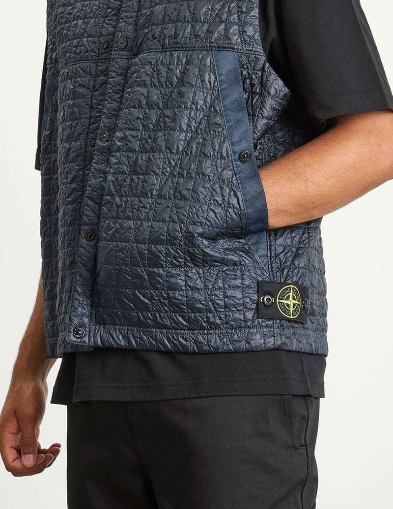 Chaleco Stone Island Crinkle Reps Quilted-TC Azul Hombre