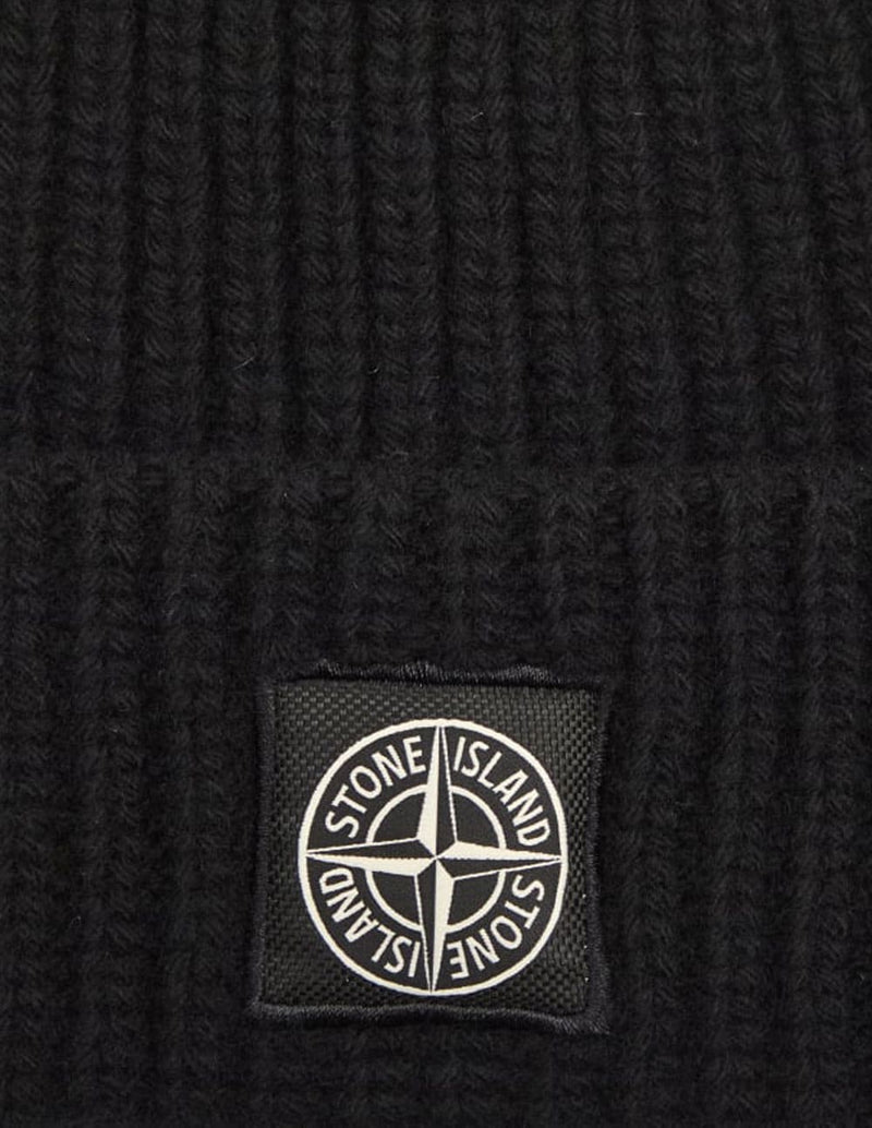 Gorro Stone Island Light RWS Geelong Wool Negro Unisex