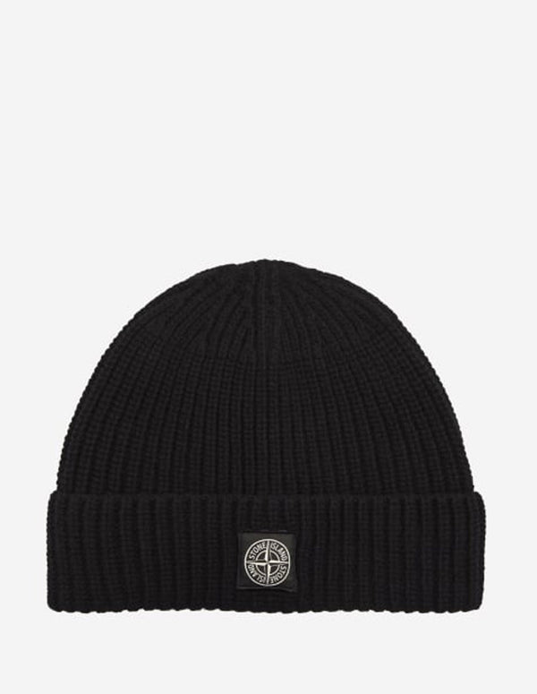 Gorro Stone Island Light RWS Geelong Wool Negro Unisex