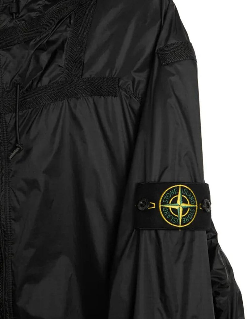 Chaqueta Stone Island Ripstop Light Nylon Negra Hombre