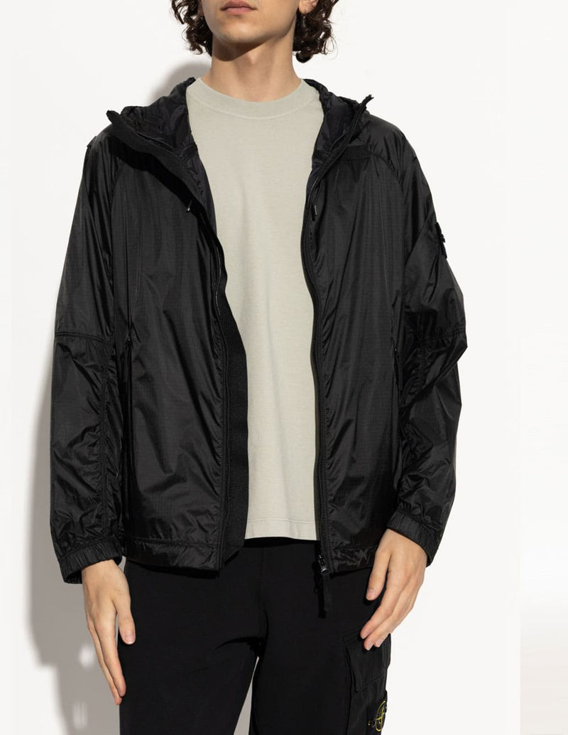 Chaqueta Stone Island Ripstop Light Nylon Negra Hombre