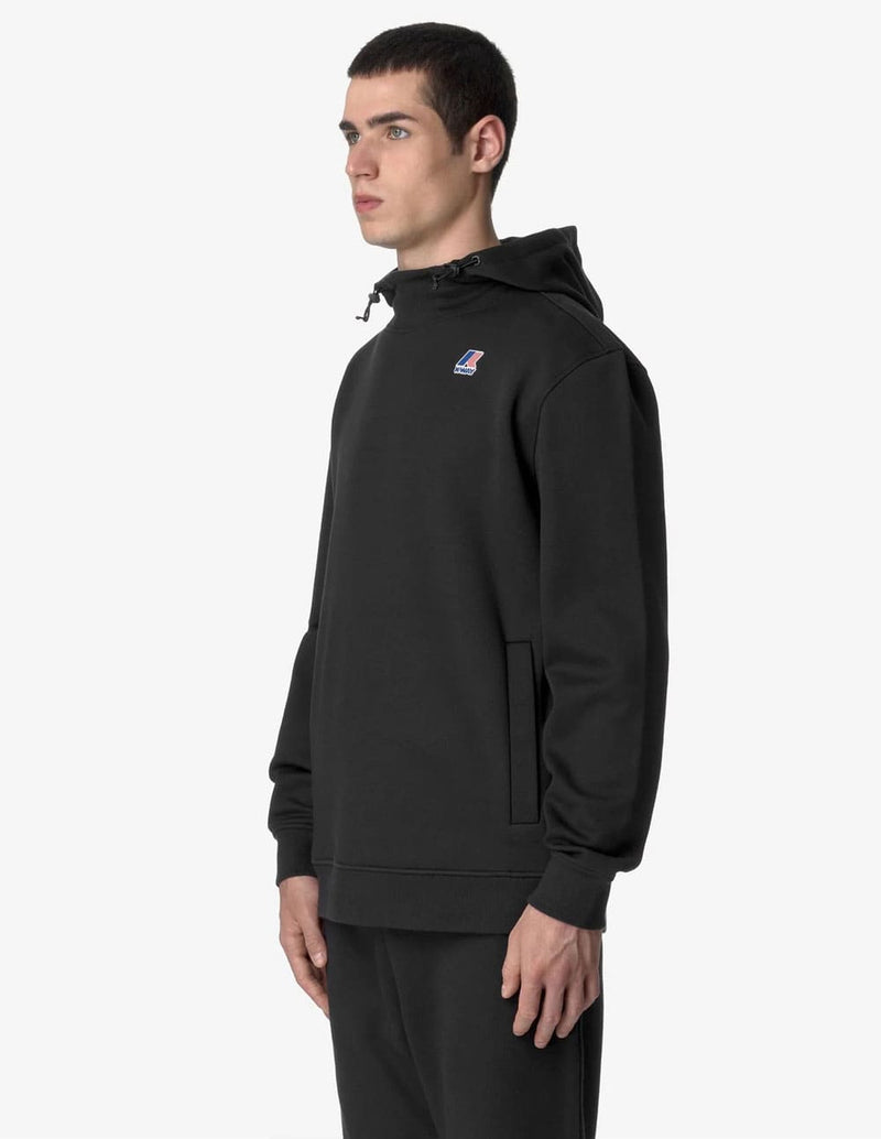 Sudadera con Capucha K-Way Le Vrai Durance Negra Unisex