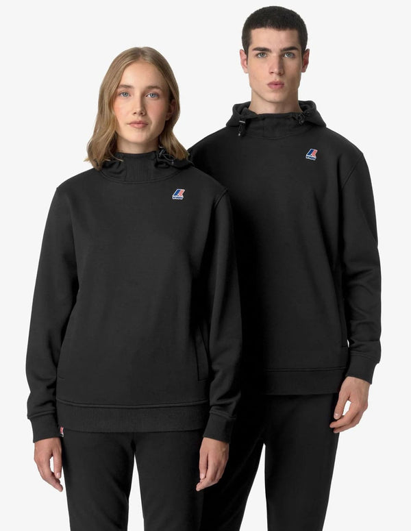 Sudadera con Capucha K-Way Le Vrai Durance Negra Unisex