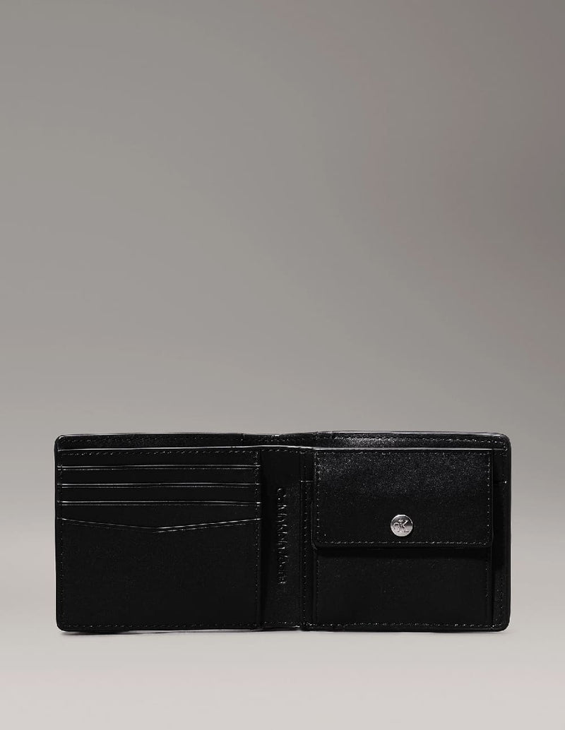 Cartera Calvin Klein Jeans de Piel con Logo Negra Hombre