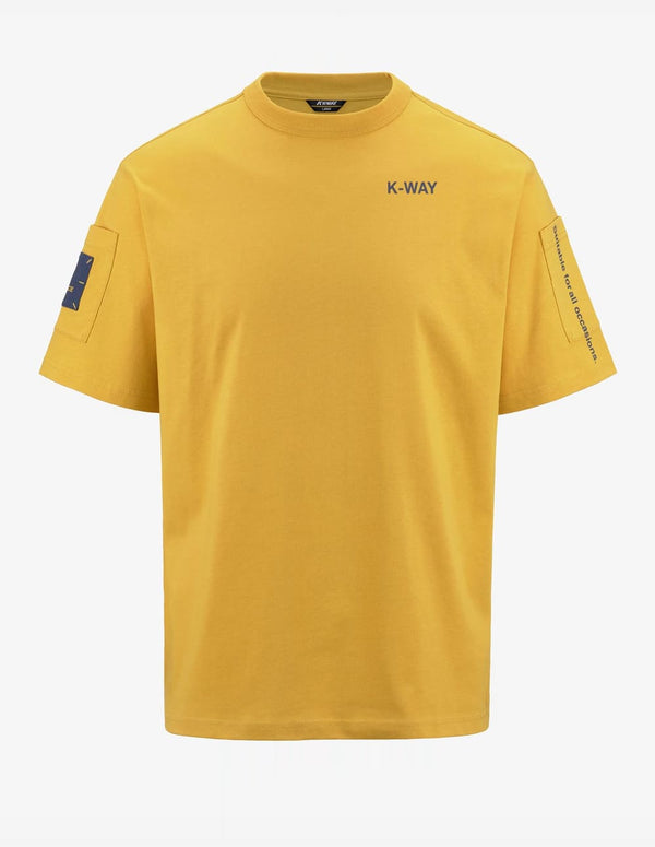 Camiseta K-Way Fantome Sleeve Pocket Amarilla Hombre