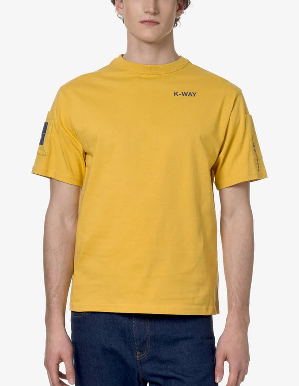 Camiseta K-Way Fantome Sleeve Pocket Amarilla Hombre