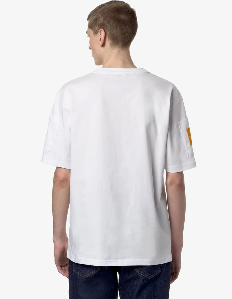 Camiseta K-Way Fantome Sleeve Pocket Blanca Hombre