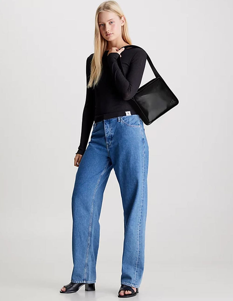 Bolso Calvin Klein Jeans con Logo Negro Mujer  21 x  26 x 6