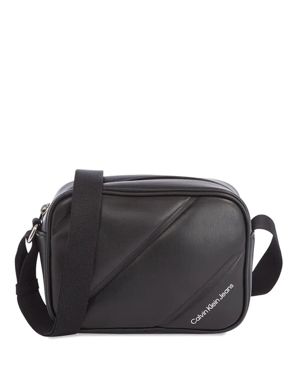 Bolso Calvin Klein Jeans Quilted Camerabag18 Negro Mujer 18 x 13 x 7