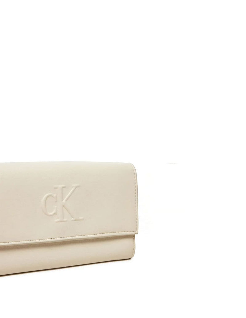 Cartera Bandolera Calvin Klein Jeans con Logo Beige Mujer 10 x 19 x 4