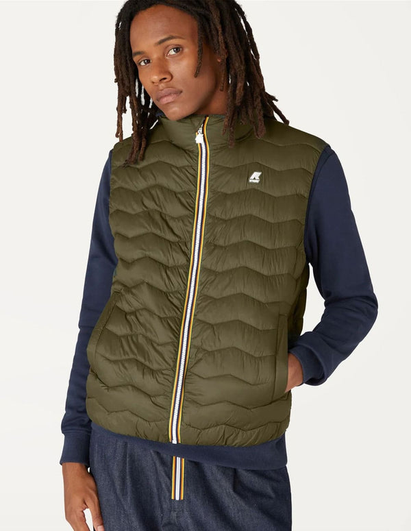 Chaleco K-Way Valen Quilted Warm Verde Hombre