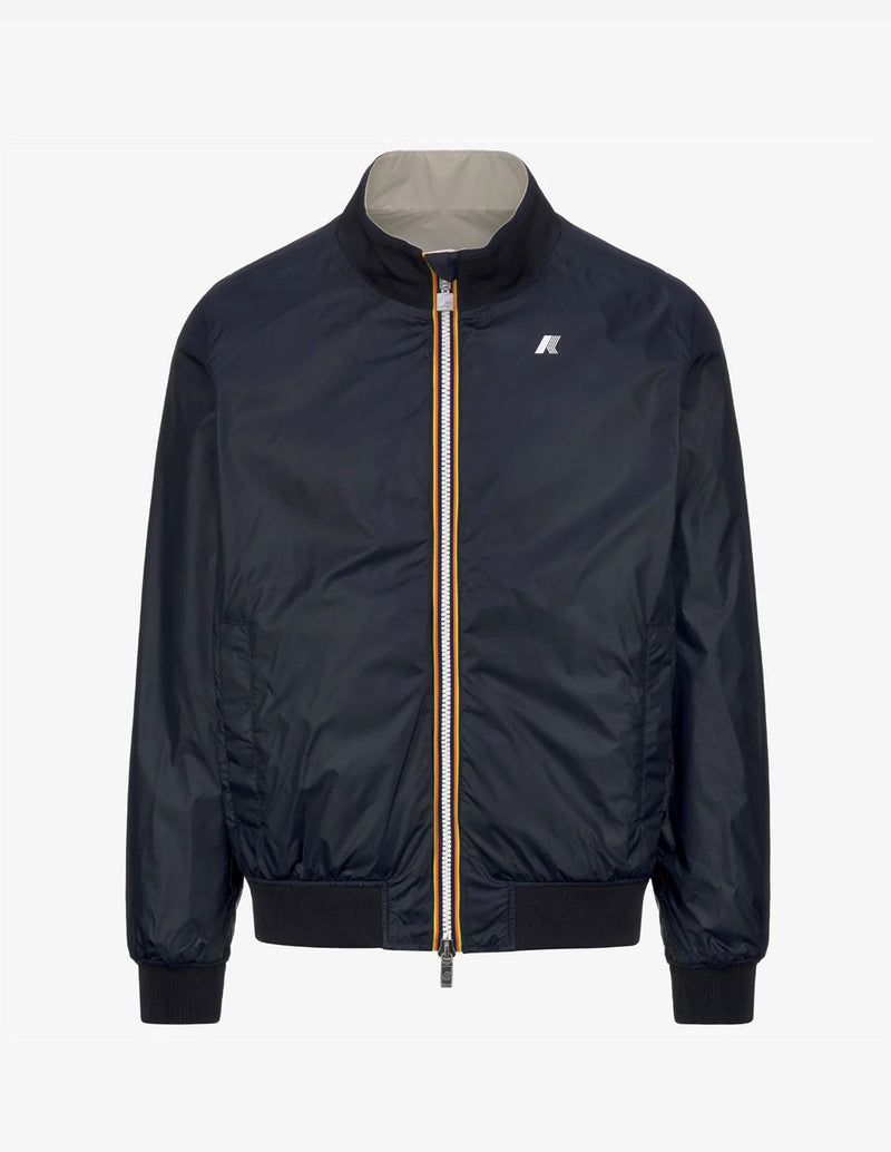 Chaqueta K-Way Arsene Plus.2 Reversible Beige y Azul Hombre