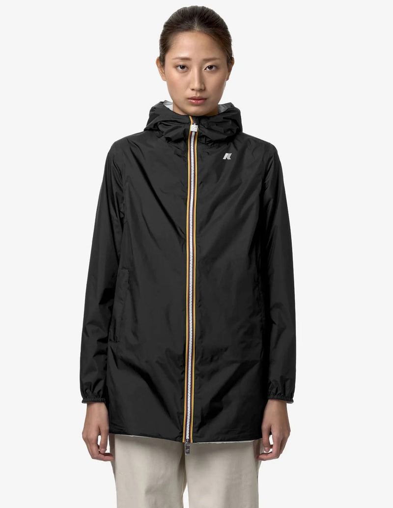 Chaqueta K-Way Plus.2 Sophie Reversible Negra y Blanca Mujer